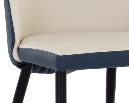 NAHLA KLINE DINING CHAIR - DILLON CREAM / DILLON THUNDER