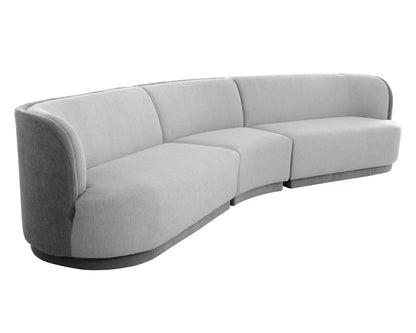 NAHLA JACLYN MODULAR - LEFT ARMCHAIR - EGYPT LIGHT GREY / DANNY MEDIUM GREY