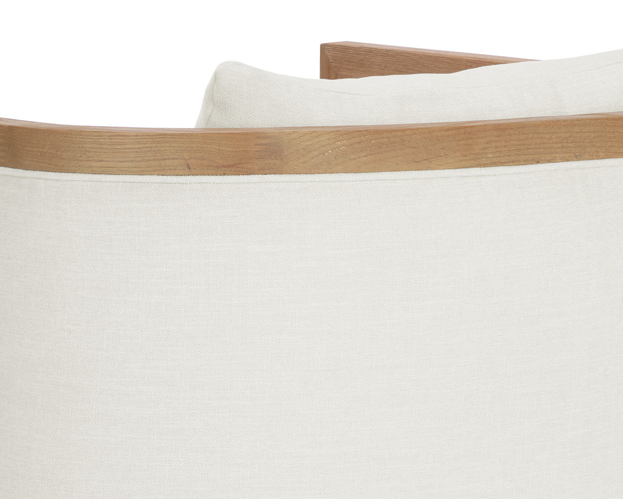 NAHLA CHLOE LOUNGE CHAIR - NATURAL - HEATHER IVORY TWEED