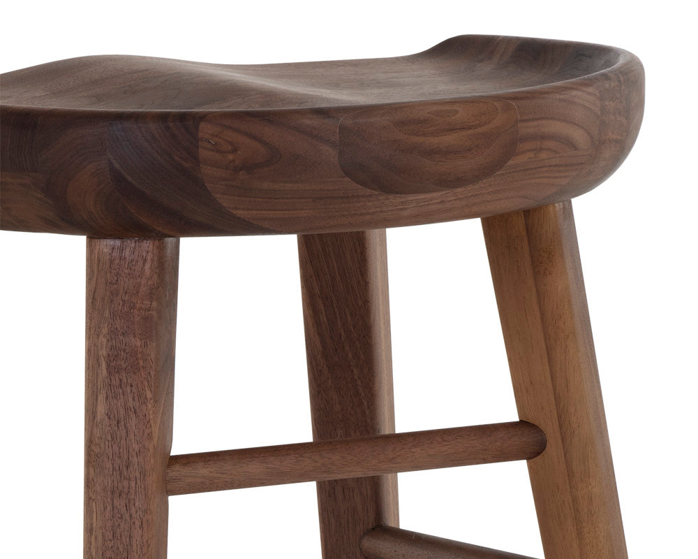 NAHLA DOMINIC COUNTER STOOL - WALNUT