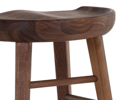 NAHLA DOMINIC COUNTER STOOL - WALNUT