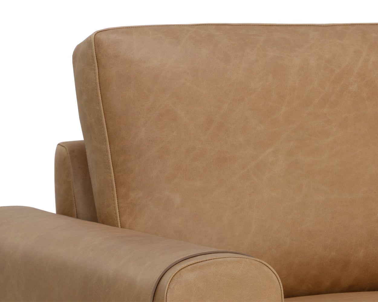 NAHLA CAMUS ARMCHAIR - LUDLOW SESAME LEATHER
