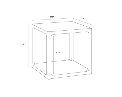 NAHLA DONCASTER SIDE TABLE - SMOKE GREY