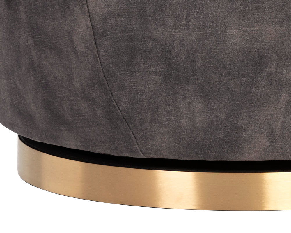 NAHLA CASEY SWIVEL LOUNGE CHAIR - NONO SHITAKE