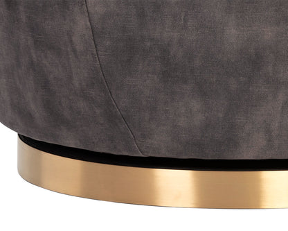 NAHLA CASEY SWIVEL LOUNGE CHAIR - NONO SHITAKE