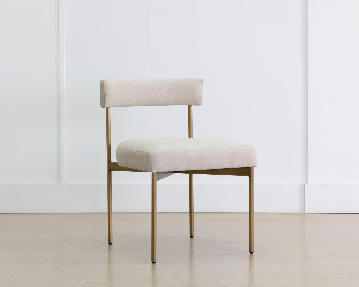 NAHLA SENECA DINING CHAIR - ANTIQUE BRASS - DANNY IVORY
