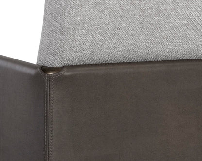 NAHLA BELLEVUE LOUNGE CHAIR - BELFAST HEATHER GREY / BRAVO ASH