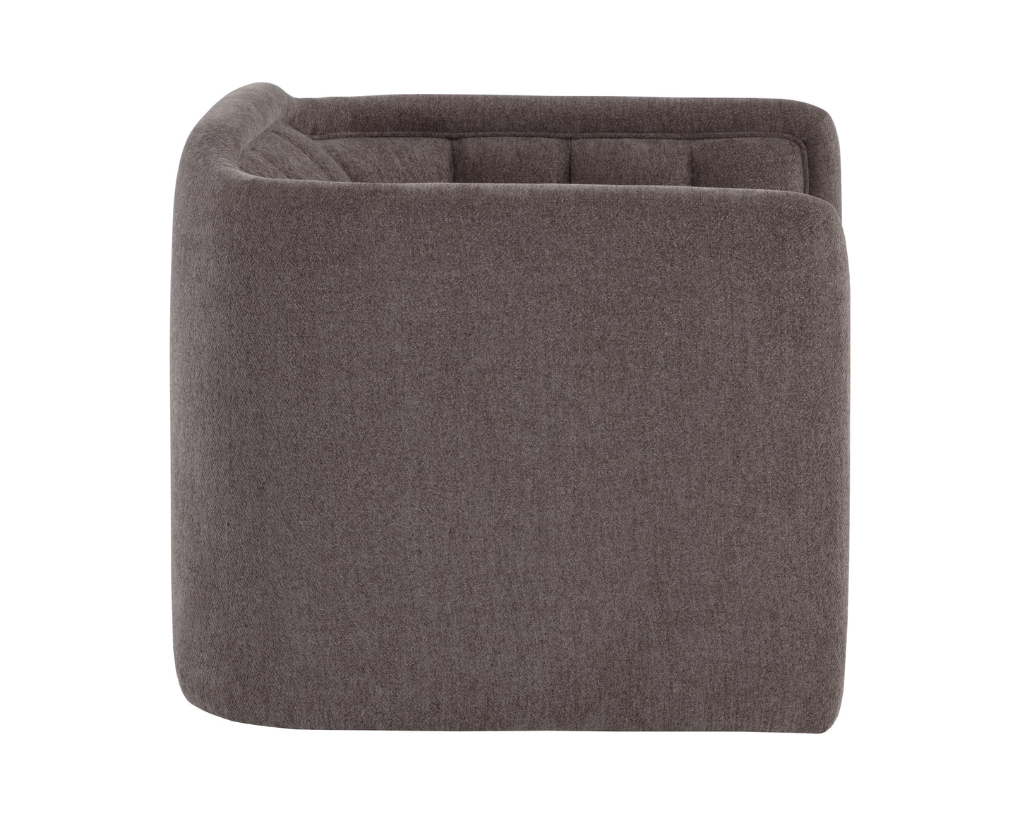 NAHLA BIRRIT SWIVEL ARMCHAIR - ALASKA HEDGEHOG BROWN