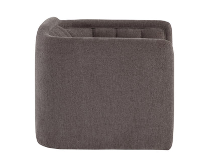 NAHLA BIRRIT SWIVEL ARMCHAIR - ALASKA HEDGEHOG BROWN