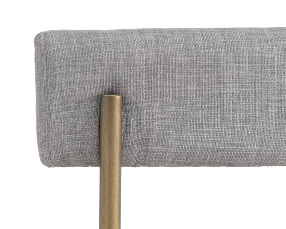 NAHLA SENECA DINING CHAIR - ANTIQUE BRASS - ARENA CEMENT
