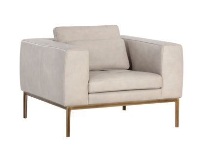 NAHLA BURR ARMCHAIR - BALI BONE LEATHER