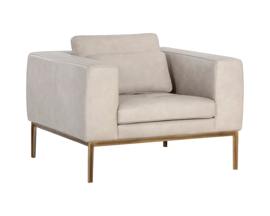 NAHLA BURR ARMCHAIR - BALI BONE LEATHER
