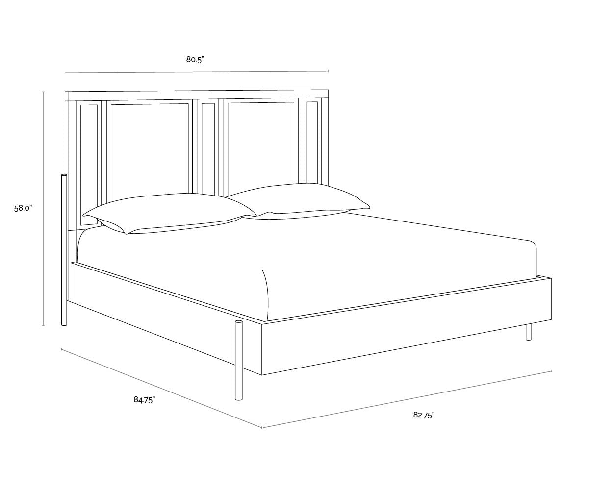 NAHLA AVIDA BED - KING - GOLD - BLACK/NATURAL
