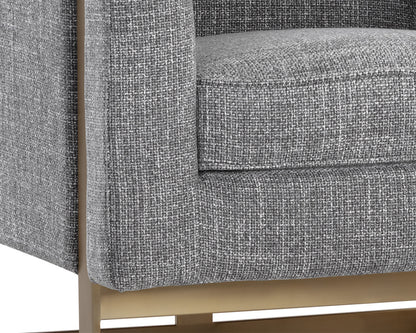 NAHLA YVETTE ARMCHAIR - GOLD - CHACHA GREY