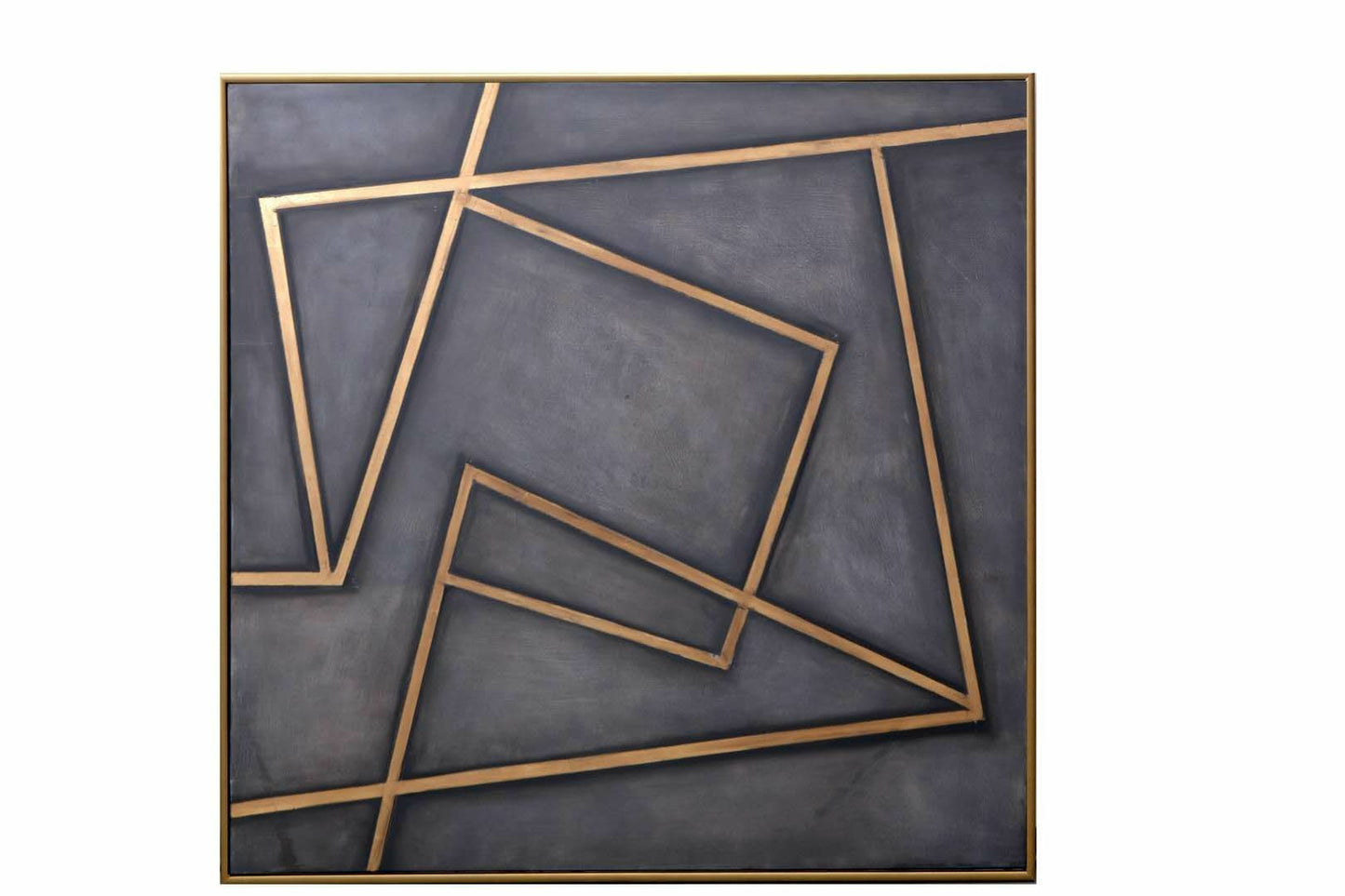 NAHLA IN A MAZE - 60" X 60" - GOLD FLOATER FRAME