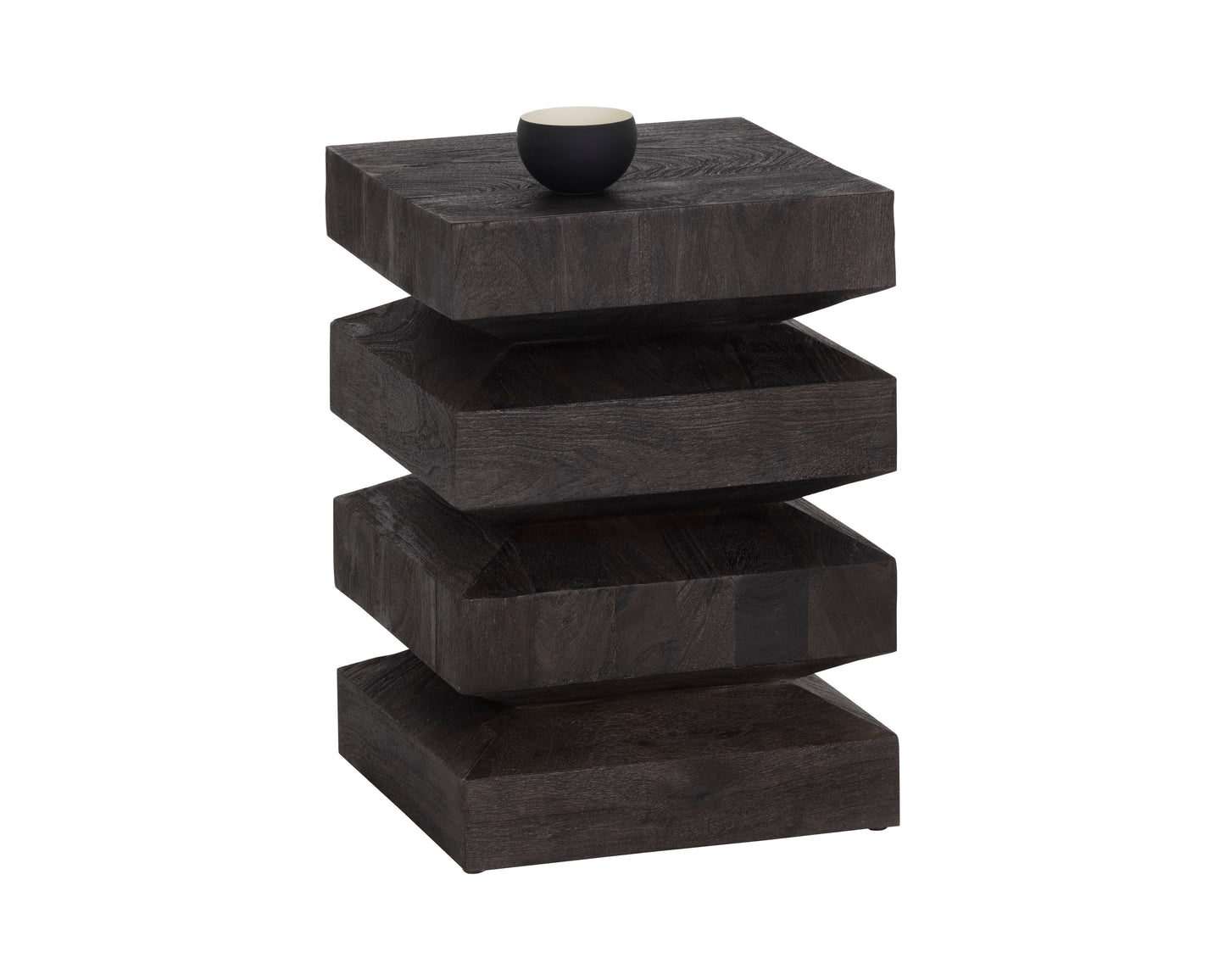 NAHLA CORMAC END TABLE - DARK BROWN