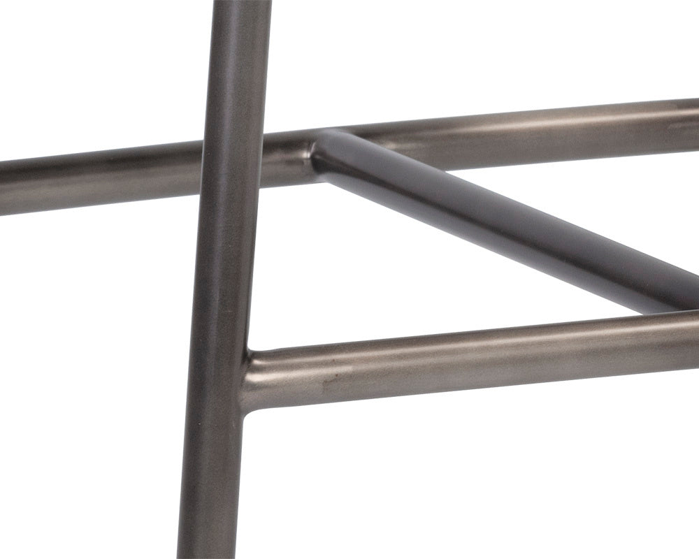 NAHLA DALARY COUNTER STOOL - BRAVO METAL / POLO CLUB STONE