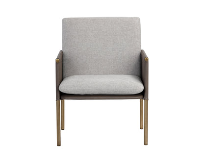 NAHLA BELLEVUE LOUNGE CHAIR - BELFAST HEATHER GREY / BRAVO ASH