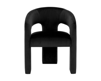 NAHLA ISIDORE DINING ARMCHAIR - ABBINGTON BLACK