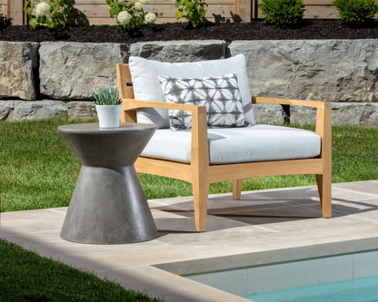 NAHLA ASTLEY END TABLE - GREY