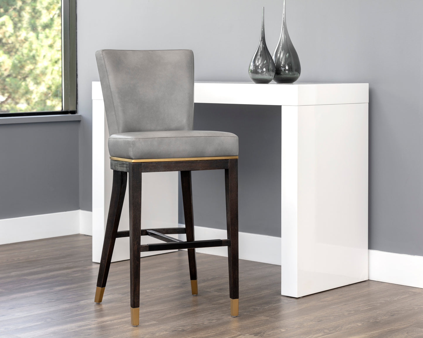 NAHLA ALISTER BARSTOOL - BRAVO METAL / POLO CLUB STONE