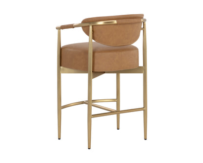 NAHLA HELOISE COUNTER STOOL - MILLIKEN COGNAC