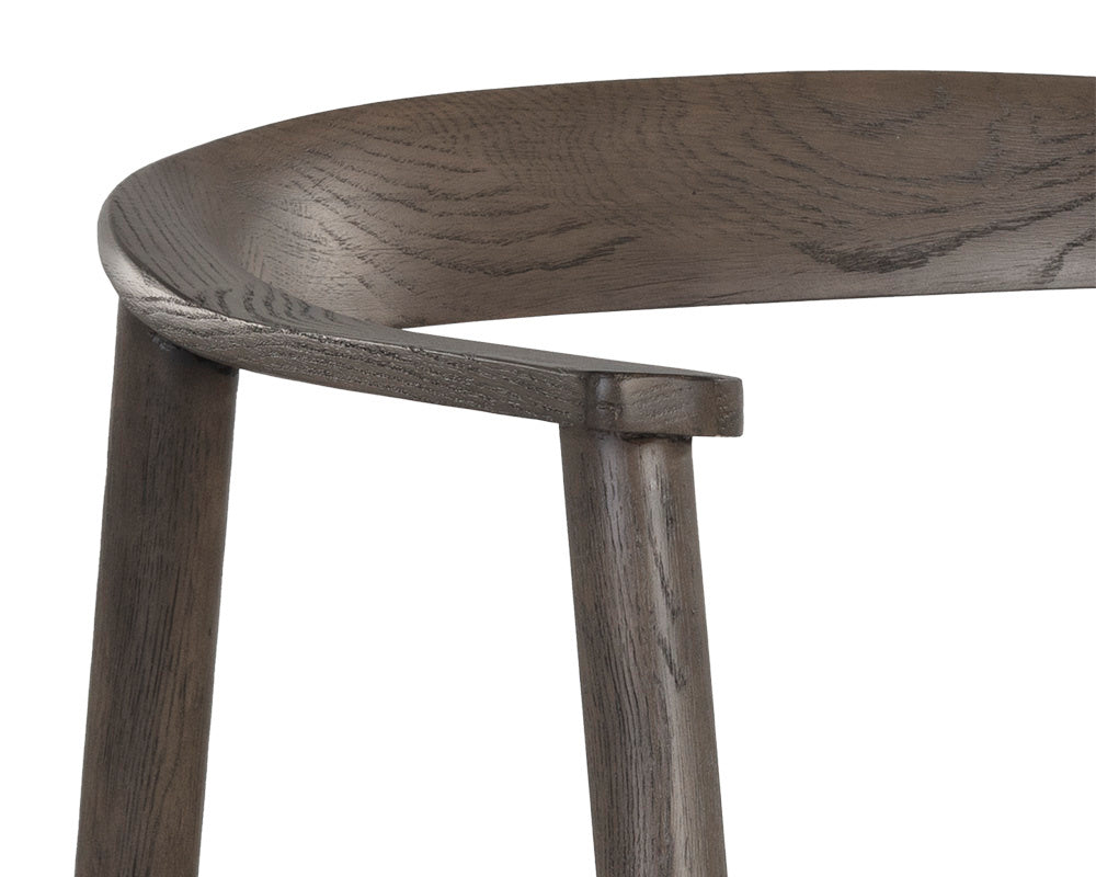 NAHLA JEREMY DINING ARMCHAIR - DARK BROWN - BELFAST HEATHER GREY