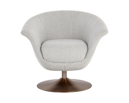 NAHLA CARINE SWIVEL LOUNGE CHAIR - MINA TAUPE