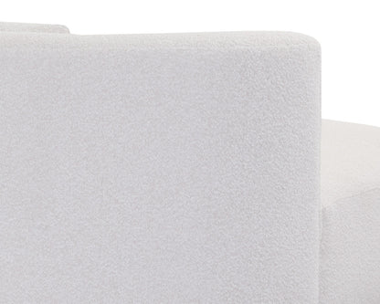 NAHLA LAKEN SOFA CHAISE - LAF - COPENHAGEN WHITE