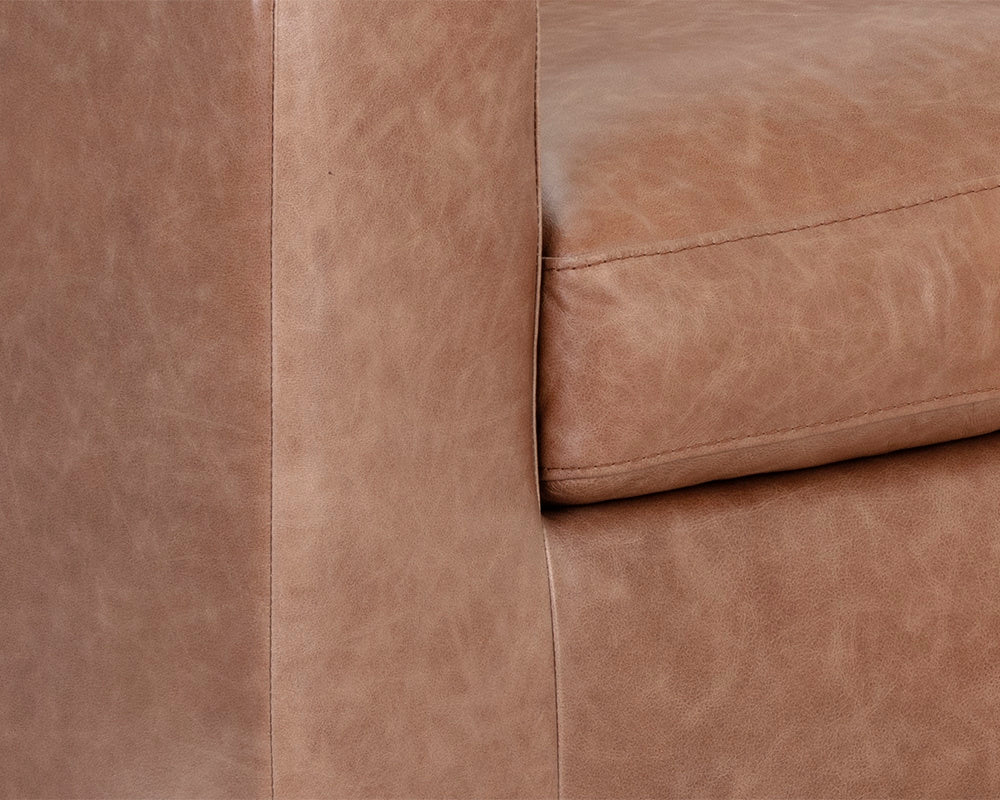NAHLA BAYLOR SOFA - MARSEILLE CAMEL LEATHER
