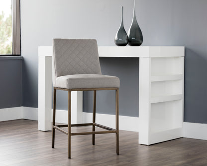 NAHLA LEIGHLAND COUNTER STOOL - LIGHT GREY