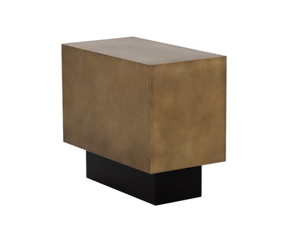 NAHLA BLAKELY SIDE TABLE - ANTIQUE BRASS