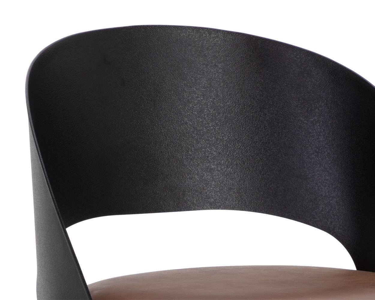 NAHLA DEZIRAE BARSTOOL - BLACK - COGNAC LEATHER