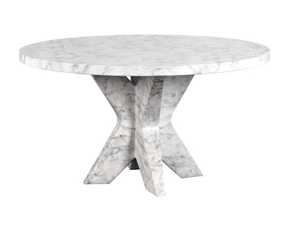 NAHLA CYPHER DINING TABLE TOP - MARBLE LOOK - WHITE - 55"