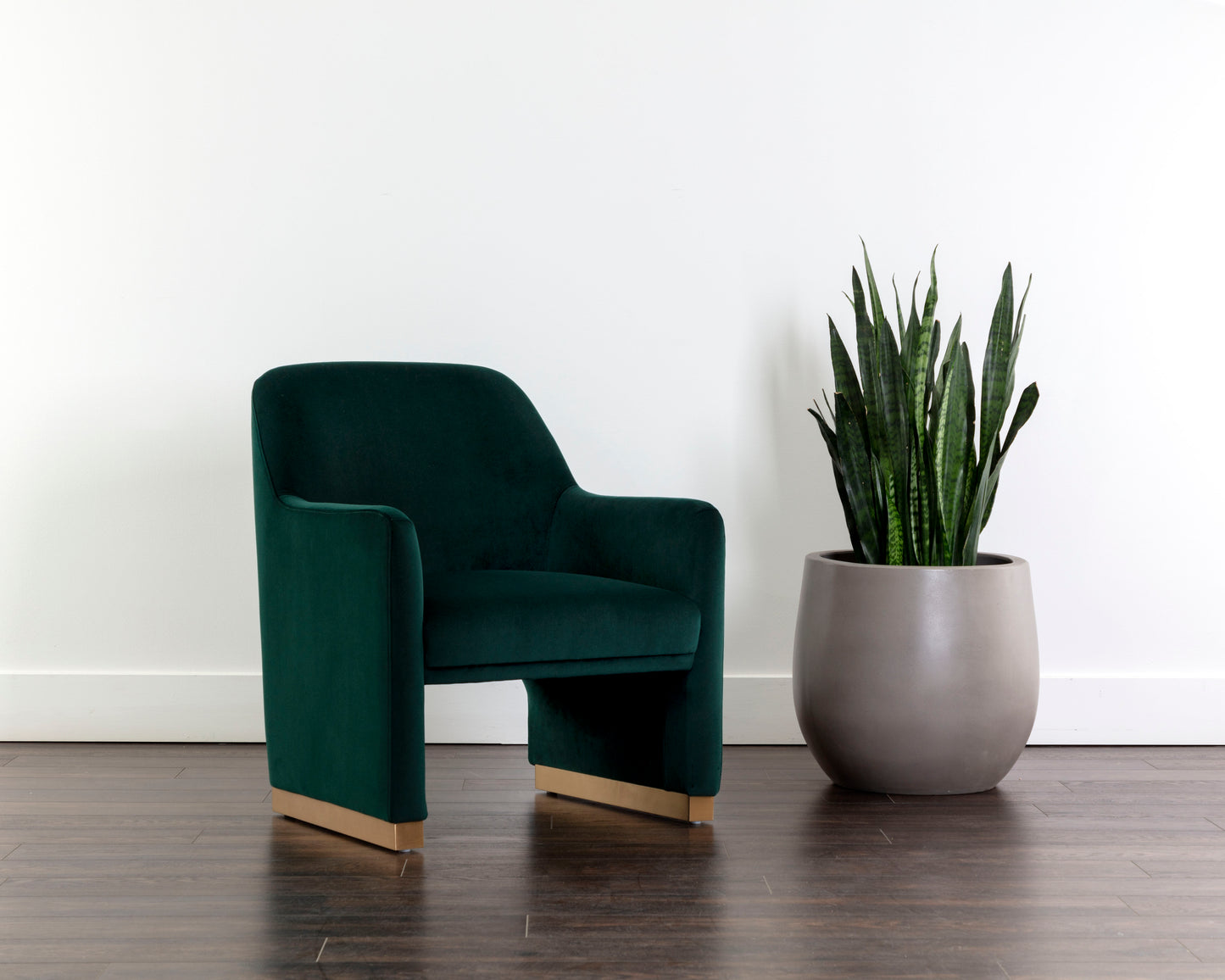 NAHLA JAIME LOUNGE CHAIR - MEG DARK EMERALD