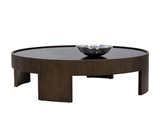 NAHLA BRUNETTO COFFEE TABLE - LARGE - DISTRESSED BROWN