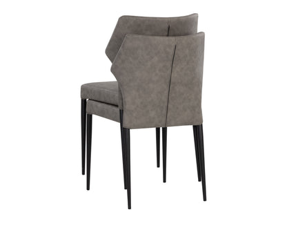 NAHLA JAMES STACKABLE DINING CHAIR - BOUNCE SMOKE