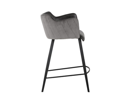 NAHLA GRIFFIN COUNTER STOOL - TOWN GREY / ROMAN GREY