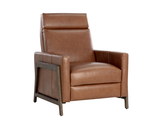 NAHLA BRANDON RECLINER - SHALIMAR TOBACCO LEATHER