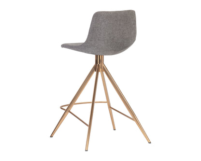 NAHLA ANDRES SWIVEL COUNTER STOOL - BELFAST KOALA GREY