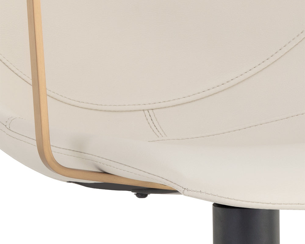 NAHLA CASSIUS SWIVEL DINING ARMCHAIR - DILLON CREAM