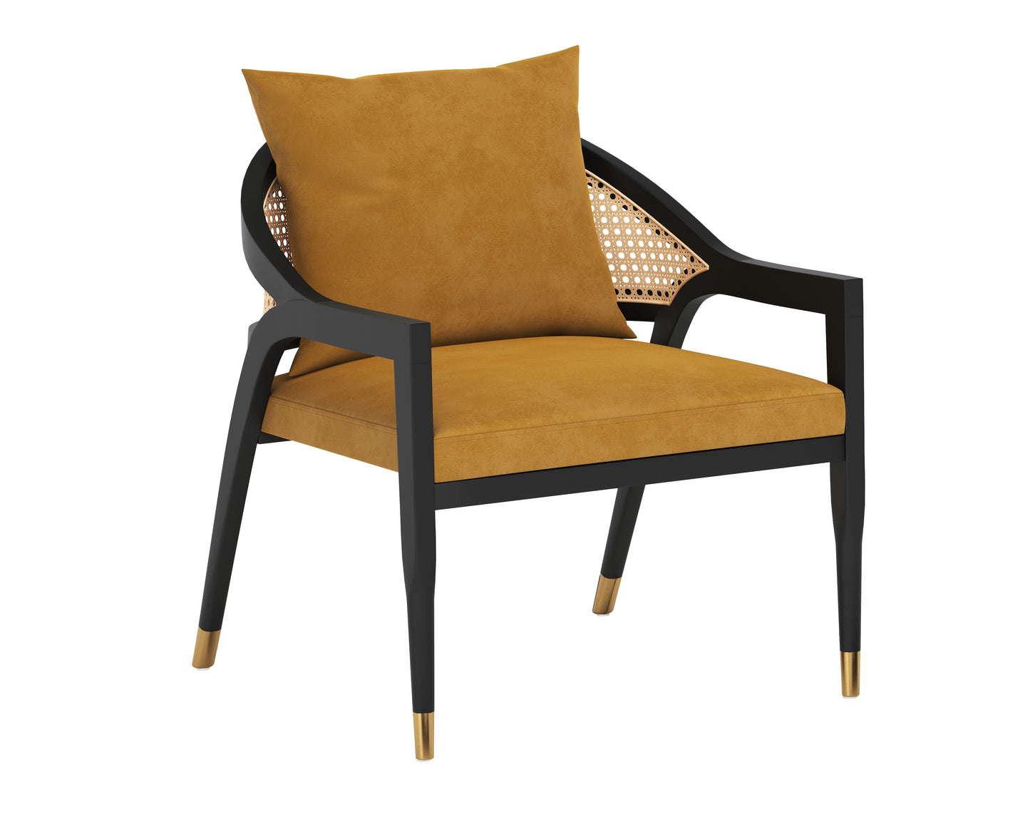 NAHLA KIRSTEN LOUNGE CHAIR - GOLD SKY