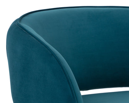 NAHLA ROSALIA LOUNGE CHAIR - TIMELESS TEAL