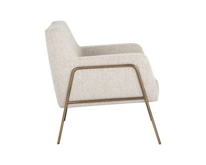 NAHLA CYBIL LOUNGE CHAIR - DOVE CREAM