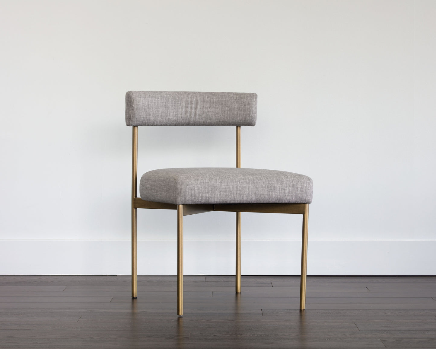 NAHLA SENECA DINING CHAIR - ANTIQUE BRASS - ARENA CEMENT
