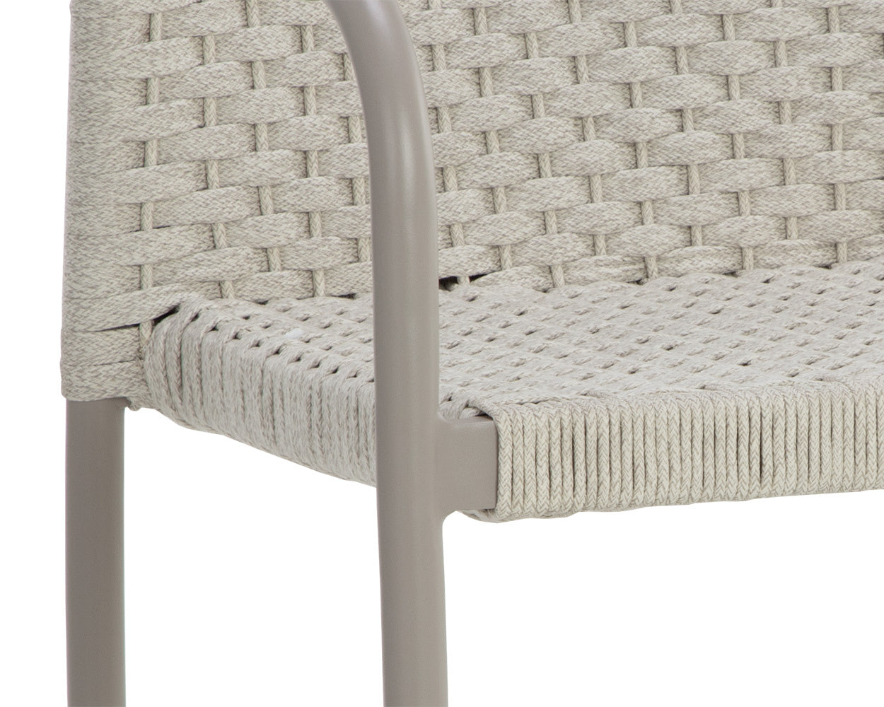 NAHLA CASELLA STACKABLE DINING ARMCHAIR - GREIGE - CREAM