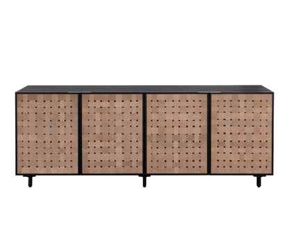 NAHLA OMARI SIDEBOARD - LARGE - SUEDE LIGHT TAN LEATHER