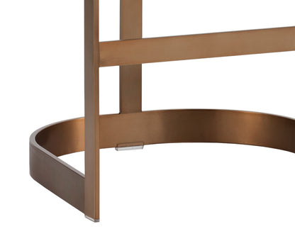 NAHLA BEAUMONT BARSTOOL - ANTIQUE BRASS - CANTINA BLACK