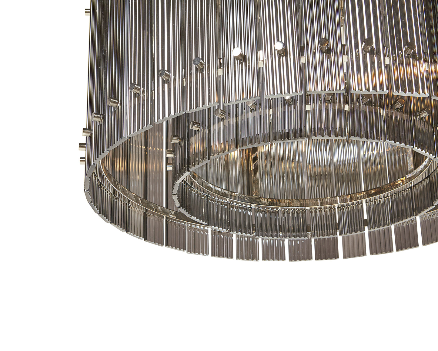 NAHLA KORE CHANDELIER - SMALL - NICKEL - SMOKE GREY