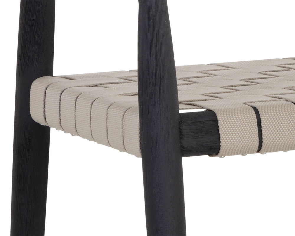 NAHLA CAYMAN DINING ARMCHAIR - CHARCOAL